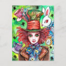Search for hatter postcards White rabbit