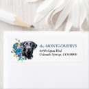 Search for black labrador return address labels Watercolor