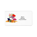 Search for tropical design return address labels Beach
