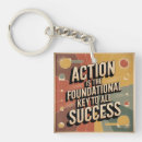 Search for to success key rings Action and success quote