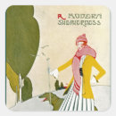 Search for art nouveau illustration stickers Advertising