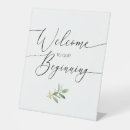 Search for welcome to our beginning wedding signs Watercolor