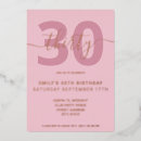 Search for foil 30th birthday invitations Rose gold foil