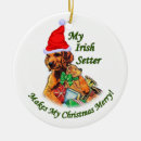 Search for irish setter christmas tree decorations Pets