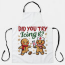 Search for funny holiday aprons Gingerbread man