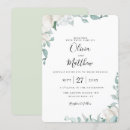 Search for green and silver wedding invitations Botanical