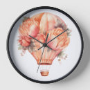 Search for hot air balloon clocks Pastel