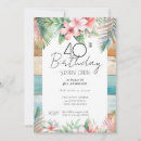 Search for beach 40th birthday invitations Summer