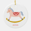 Search for rocking horse christmas tree decorations Vintage