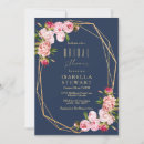 Search for navy and pink bridal shower invitations Geometric