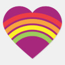 Search for retro hearts stickers Rainbow