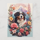 Search for dog with bird postcards Flowers
