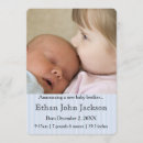 Search for sibling birth announcement cards Blue
