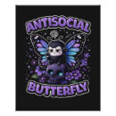 Search for gothic butterfly art Skull