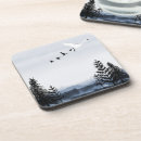 Search for winter landscape coasters Fir trees