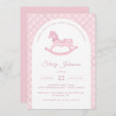 Search for horse baby girl shower invitations Watercolor