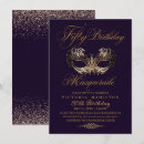 Search for purple masquerade birthday invitations Elegant
