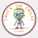 Search for monster head stickers Trick or treat