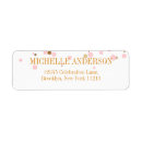 Search for pink confetti return address labels Trendy