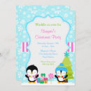 Search for penguin christmas invitations Cute