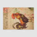 Search for vintage rooster tissue paper French