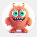 Search for orange monster stickers Cute