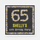Search for 65th birthday napkins 65 years old