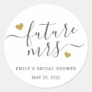 Search for future bride stickers Gold