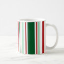 Search for green white striped mugs Red and green