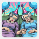 Search for old friends stickers Vintage