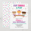Search for gymnastics girl birthday invitations Purple