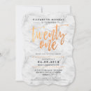 Search for marble 21st birthday invitations Simple