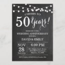 Search for 50th anniversary dinner invitations Black and white