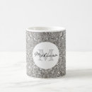 Search for metallic silver mugs Monogrammed