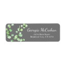 Search for grey wedding return address labels Botanical