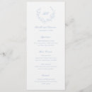 Search for dusty blue wedding menus Elegant