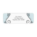 Search for black and teal return address labels Vintage