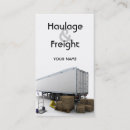 Search for haulage business cards Trucking
