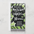 Search for rockstar party invitations Zebra