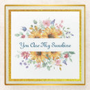Search for you are my sunshine coasters Watercolor