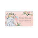 Search for elephant baby shower return address labels Floral
