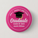 Search for pink graduation badges Girly