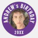 Search for purple birthday party stickers Colourful