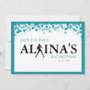 Search for bat mitzvah save the dates Gold