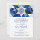 Search for blue and gold bar bat mitzvah invitations Star of david