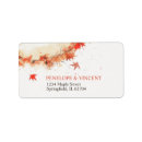 Search for falling leaves return address labels Maple leaf