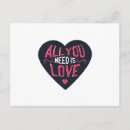 Search for need love postcards All you need