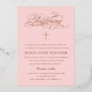 Search for rose gold christening invitations Catholic