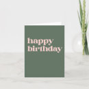 Search for pink green birthday cards Typography