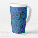 Search for music notes pattern mugs Blue